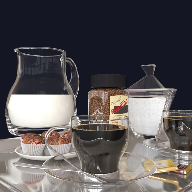 Coffee bushido and decorative set — Descargar
