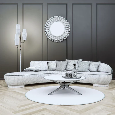 Vladimir KAGAN Free Form Curved Sofa — Вид 3
