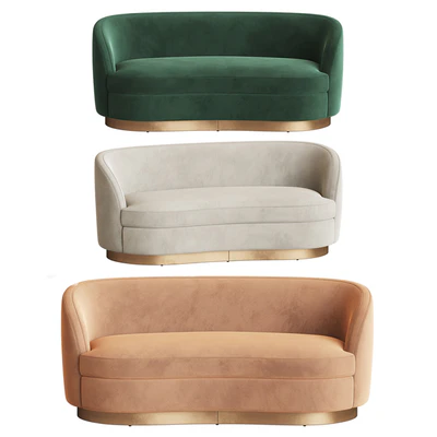 Tropez Velvet Petite Sofa — Вид 5