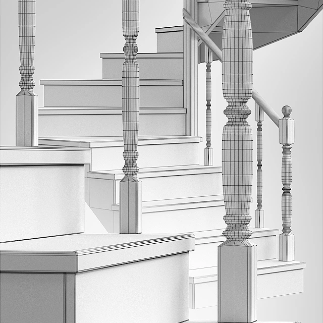 Set of wooden stairs — Descargar