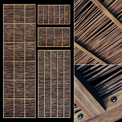 Ceiling thin branch crooked n1 / Потолок из тонких кривых веток №1 — Вид 1