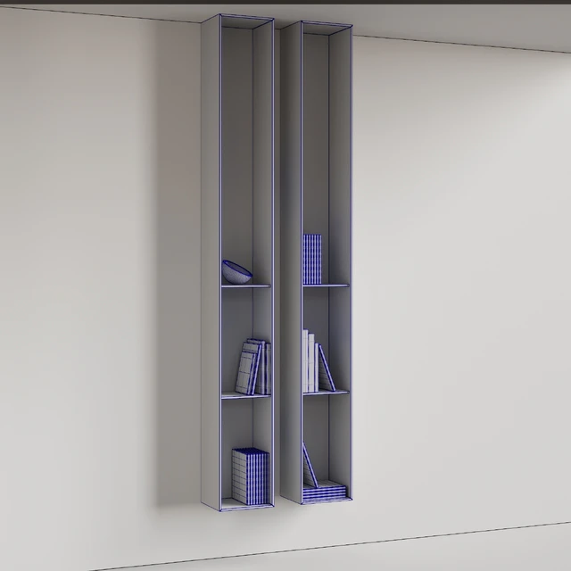 096 Wall rack shelves 03 neutral & minimal wood 01 — Скачать