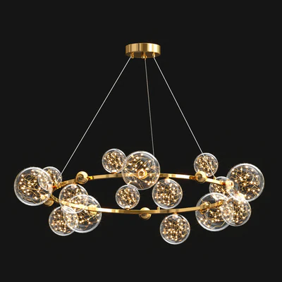 Nordic glass ball chandelier — Ver 4