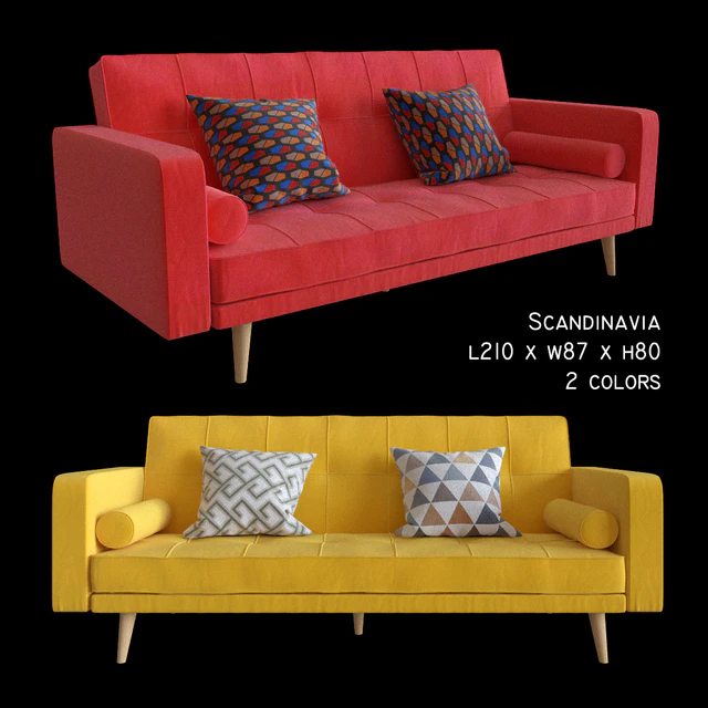 Sofa Imodern Scandinavia 2 colors — Descargar