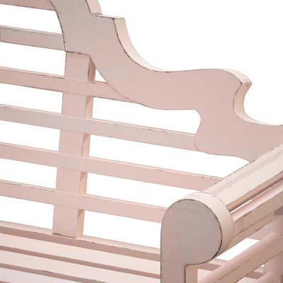 White park bench with backrest — Ver 6