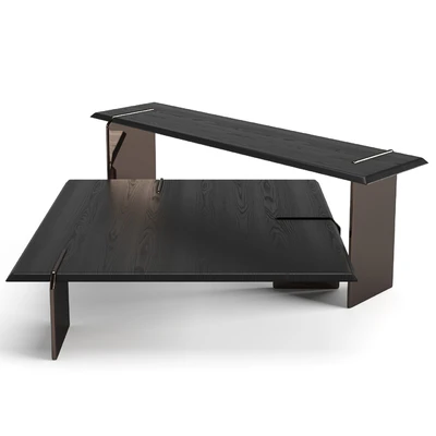 Minotti Keel square coffee tables set — Ver 6