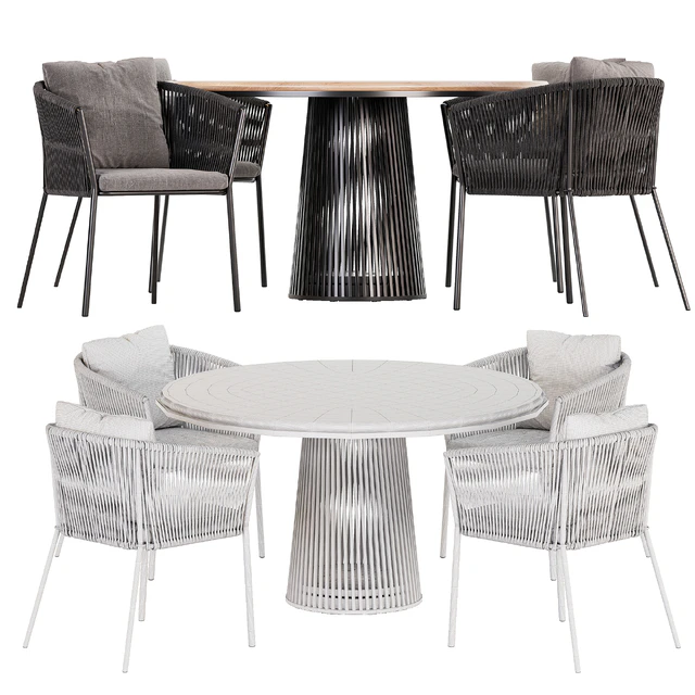 Porto Dining Chair by burkedecor and Grid table by solpuri — Descargar