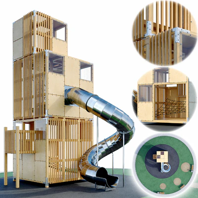 Children's play complex Tower. Playground — Ver 1