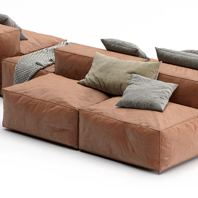 Bonaldo leather sofa PEANUT B — Ver 6