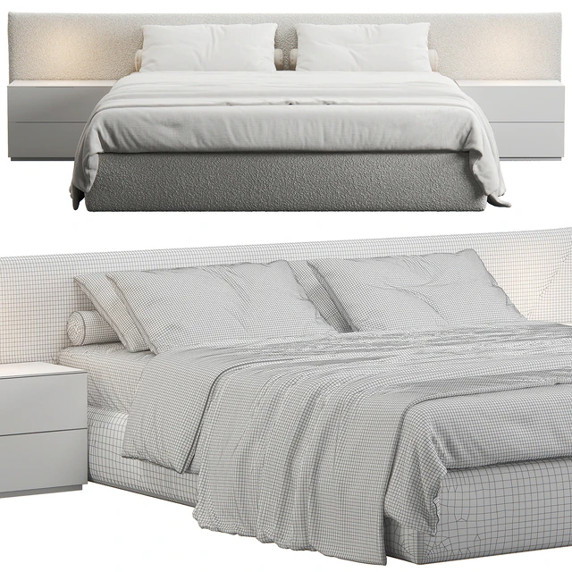 Soft Headboard Bed — Скачать