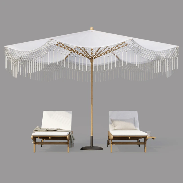 Umbrella Patio Parasol and Timber Sun Lounge — Descargar