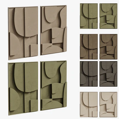 Duo Decor Sculpture Pictures Blanche Archi — Ver 6