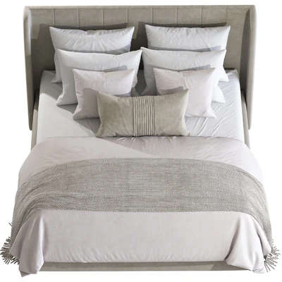 Double bed Upholstered headboard Paradise blue No. 183 — Ver 5
