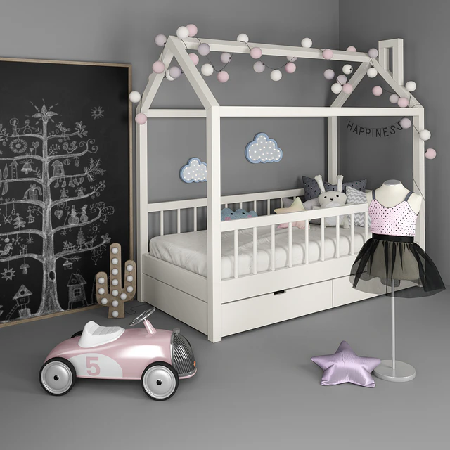 Bed "house" with a set of accessories for a nursery 2 — Descargar