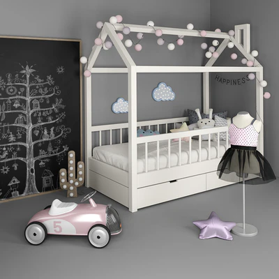 Bed "house" with a set of accessories for a nursery 2 — Ver 1