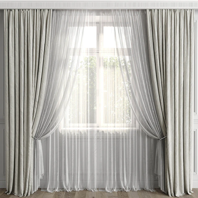 Curtains with window 499C — Descargar