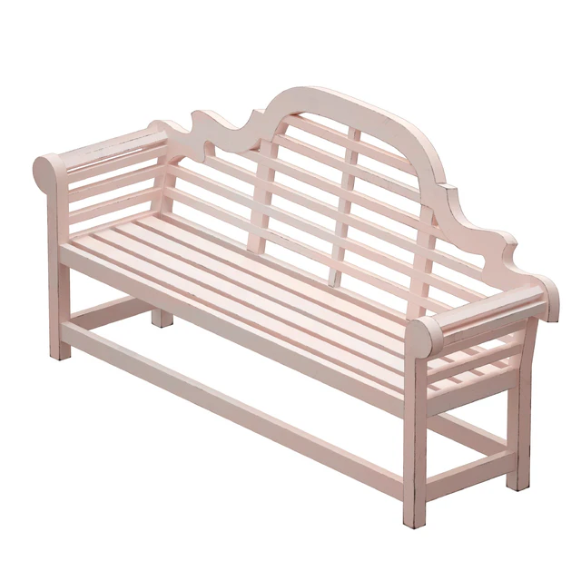 White park bench with backrest — Descargar