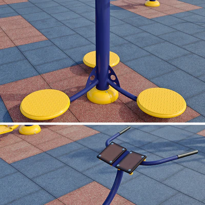Sports ground with outdoor exercise trainers. Playground — Ver 6