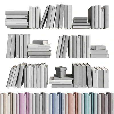 7colors monochrome books set — Ver 5