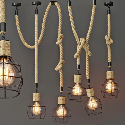 Подвесной светильник LOFT ROPE CHANDELIER CAGE Mono — Вид 1