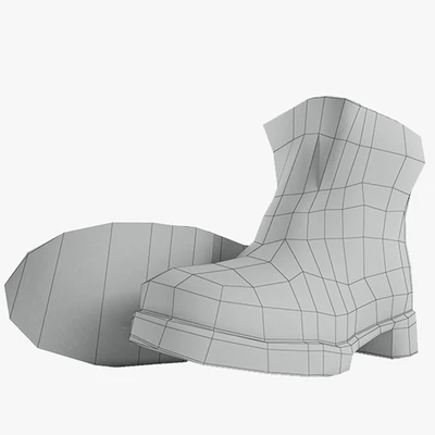 Shoes low-poly — Вид 3