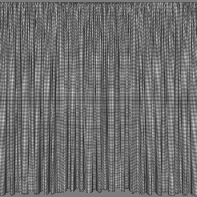 Tulle Curtain Beige Set — Скачать