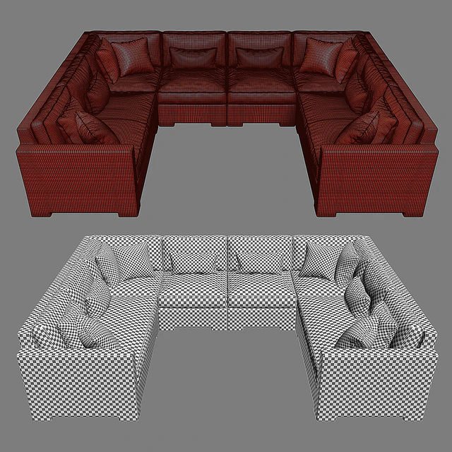 Crate & Barrel Ventura Umber 6-Piece Loveseat — Скачать