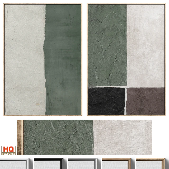Mid-Century Plaster Textured Wall Art C-597 — Descargar
