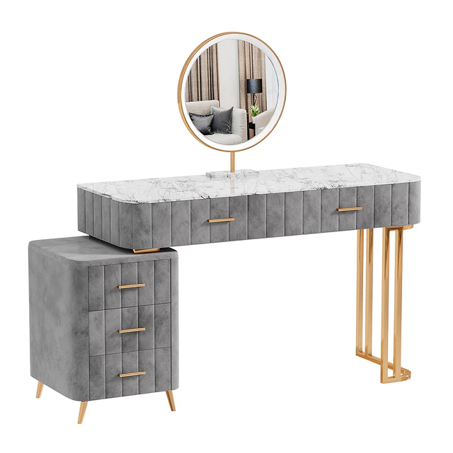 Meja Rias Nordic Vanity Mirror Table — Descargar