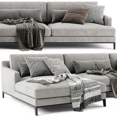 Poliform Bellport Chaise Longue Sofa — Ver 3