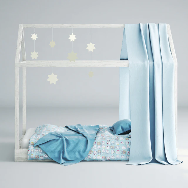 Children's bed-house 01 (Blue) — Descargar