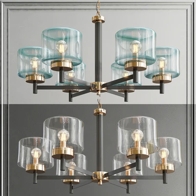 Glass designer chandelier in postmodern style — Descargar