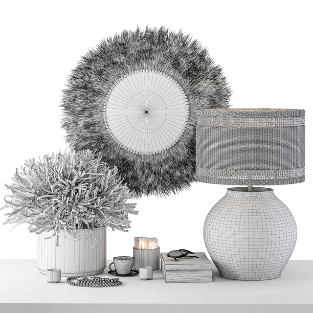Decorative Set moon Thatch with Dried Plant - Set 105 — Скачать
