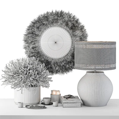 Decorative Set moon Thatch with Dried Plant - Set 105 — Вид 4