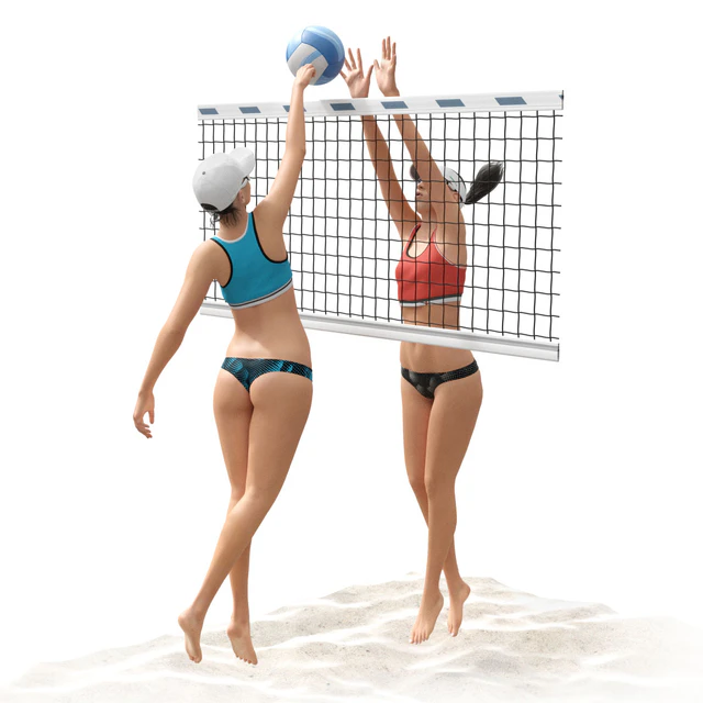 Girls playing beach volleyball 2 — Descargar