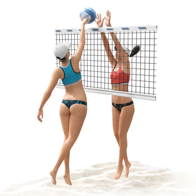 Girls playing beach volleyball 2 — Ver 1