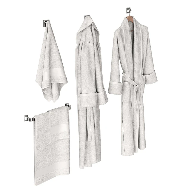 White Bathrobe and Towels — Скачать