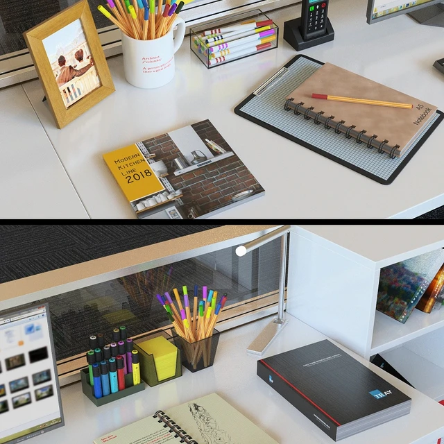 Office Cubicle With Modular Seperator Walls — Скачать