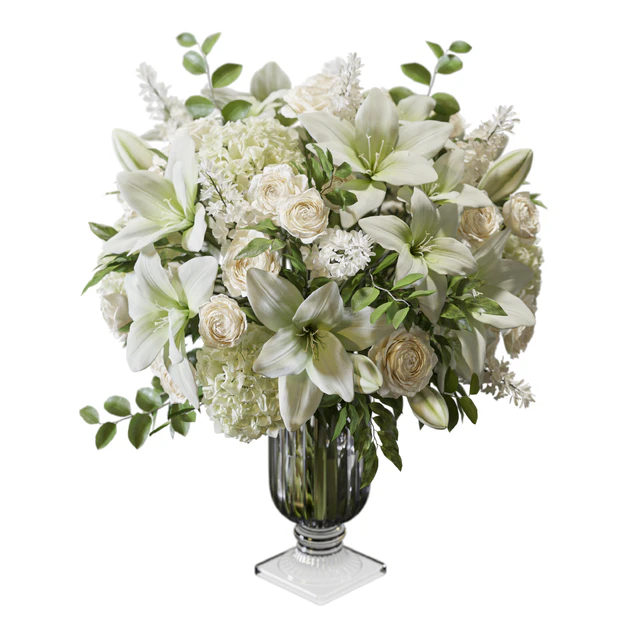 Flower Set 070 Lily rose crystal vase — Descargar