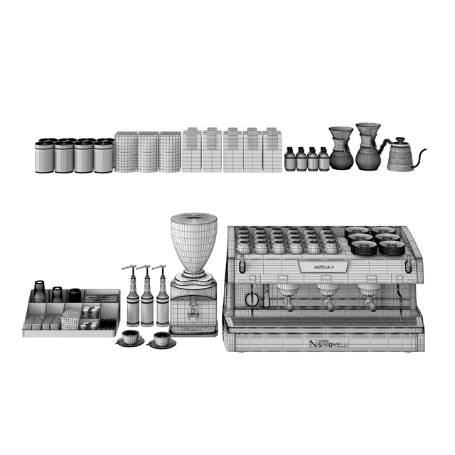 Coffee shop set — Descargar