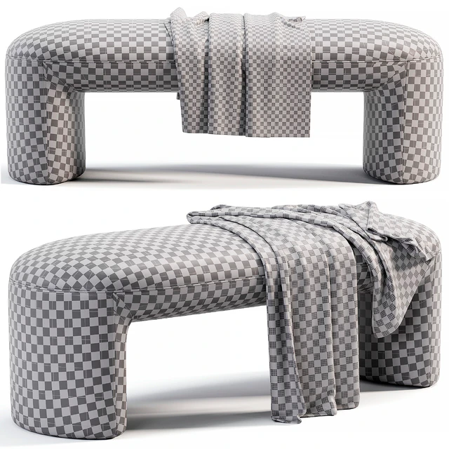 Mira Bench Pouf By Trithouse — Скачать