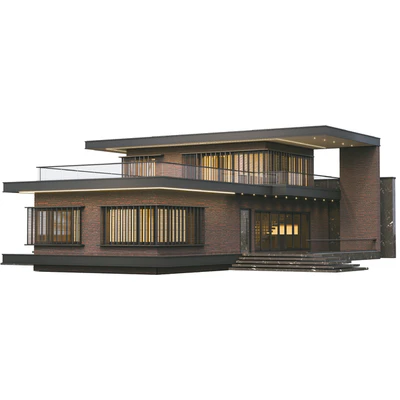 Modern brick villa — Ver 7
