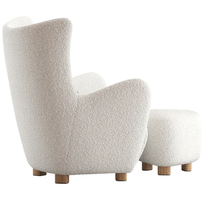 CB2 Bozzi Lounge Chair and Ottoman — Вид 6
