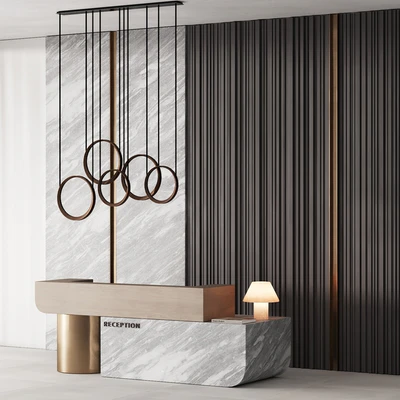 184 office furniture 04 reception desk 04 — Ver 7