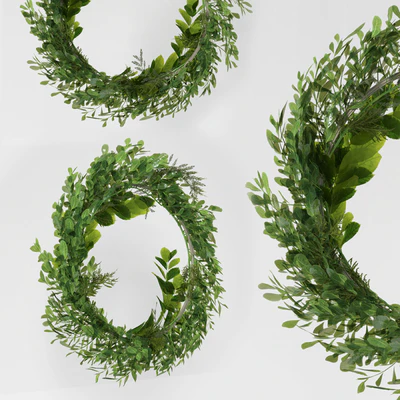 Wall hanging Green Leaf Ring-03 — Ver 3