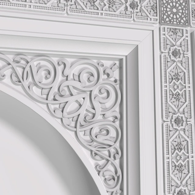 Арка в восточном стиле. Арабская декоративная стена. Arabic wall.Oriental Wall paneling — Скачать