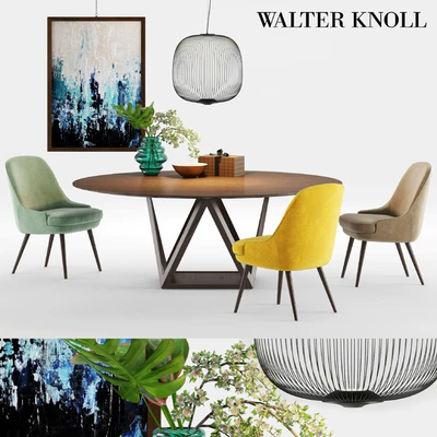 Walter Knoll Tobu Table and 375 Chair — Ver 1