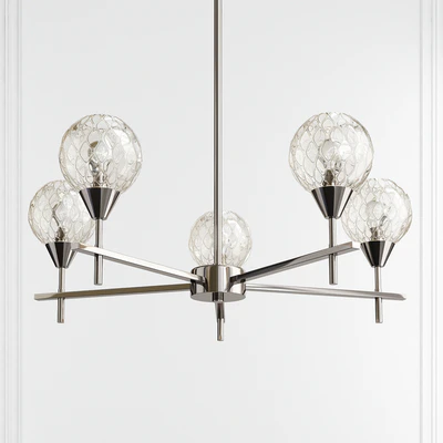 Kersey Polished Chrome 5 Light Chandelier by Elk Lighting — Ver 1