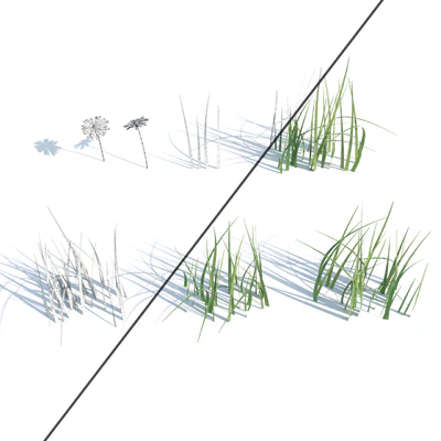 Uncut grass lawn — Ver 5