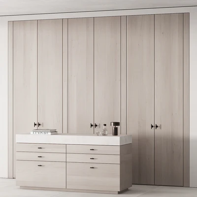 173 cabinet furniture 04 minimal wardrobe kit P02 island — Ver 6